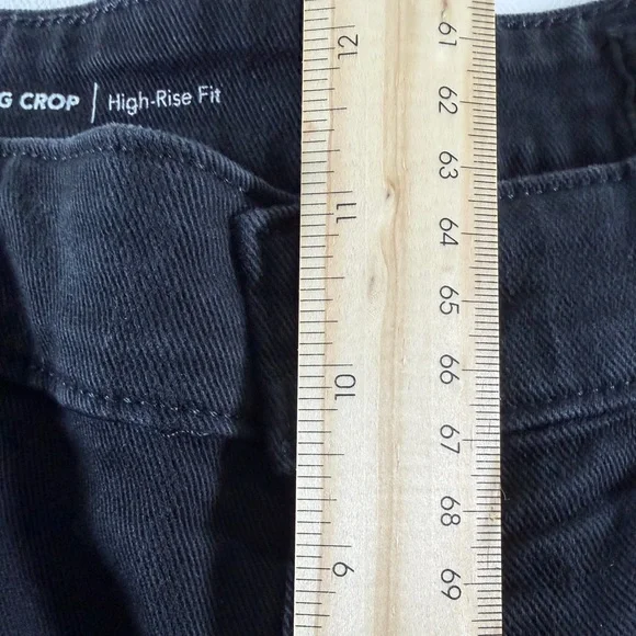 AG Saige Wide Leg Crop High-Rise Fit Size 30 Color Black - Picture 13 of 16